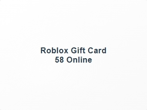 Roblox Gift Card 58 Online Purchase