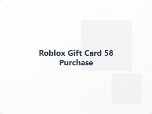 Roblox Gift Card 58 Purchase